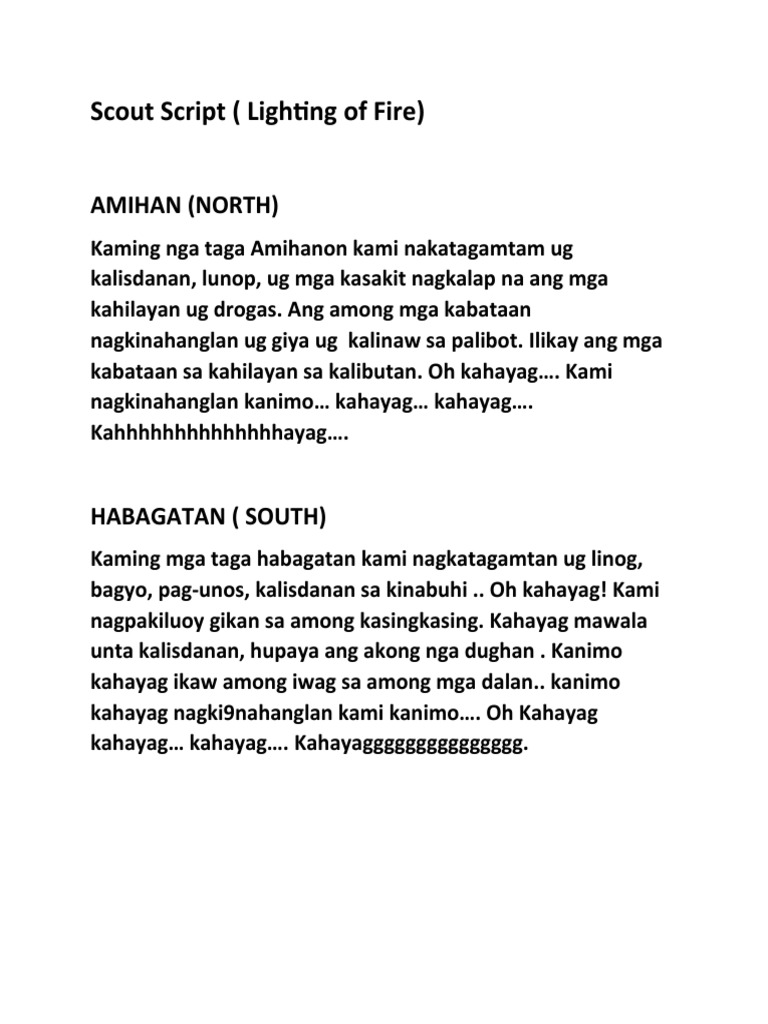 Scout Script Campfire | PDF