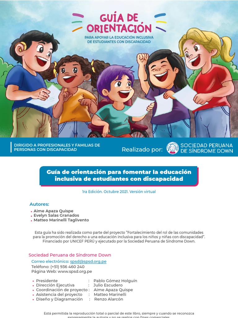 Guía para la Educación Inclusiva en Perú | PDF | Inclusión (Educación ...