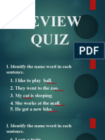 English 1 - Review Quiz