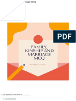 Family, Kinship and Marriage MCQ