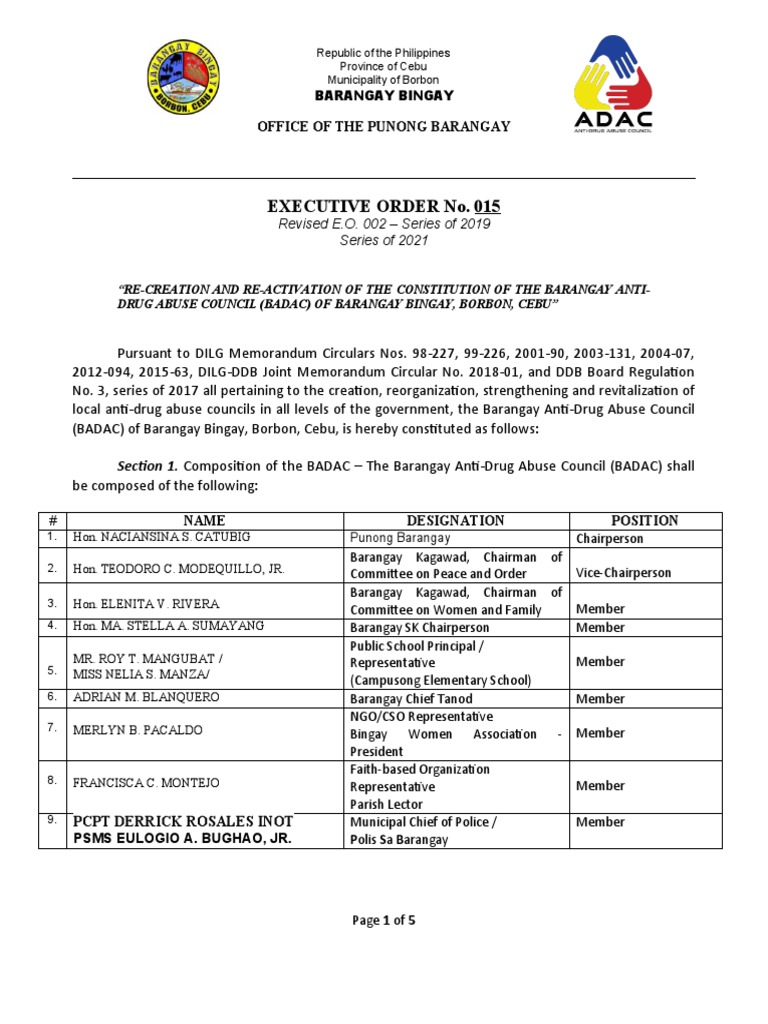 2023 001 Badac Re Creation Re Activation Eo 2023 04a Pdf