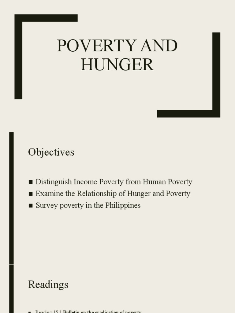 Poverty and Hunger in Asia: A Focus on the Philippines | PDF