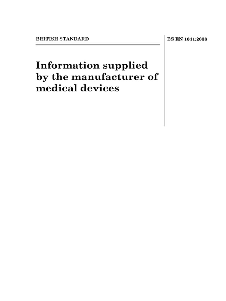 BS en 1041-2008 PDF | PDF