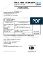 Commercial Invoice for Natural Rubber Shipment to China