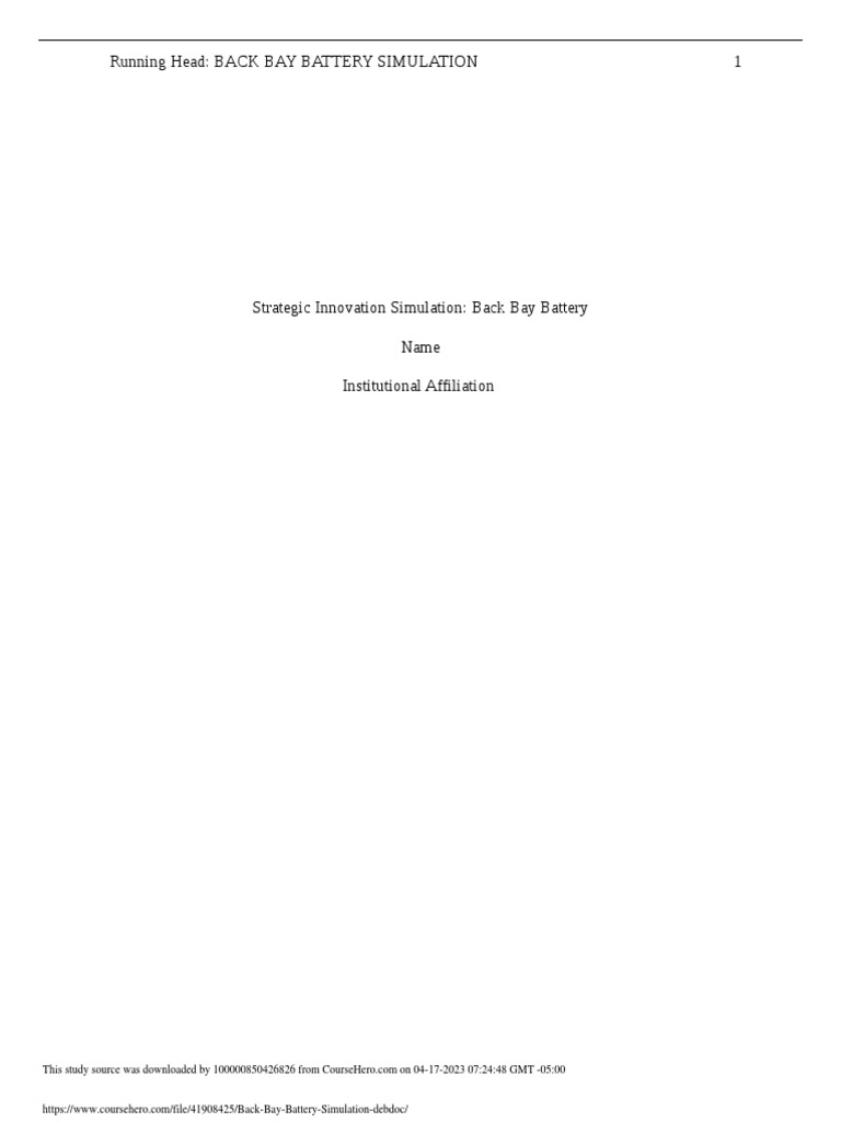 Back Bay Battery Simulation Insights | PDF | Rechargeable Battery | Prices