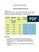 Tugas Manpro 2 Hitung Produktifitas Kasus A B, C