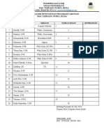 DAFTAR HADIR Pertama Masuk Sekolah