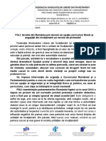 COMUNICAT DE PRESA FSLI Combaterea Violenţei În Şcoli PDF