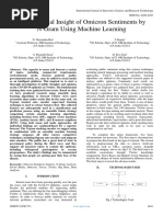 An Analytical Insight of Omicron Sentiments by N-Gram Using Machine Learning