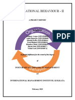 Organizational Behaviour - Ii: A Project Report