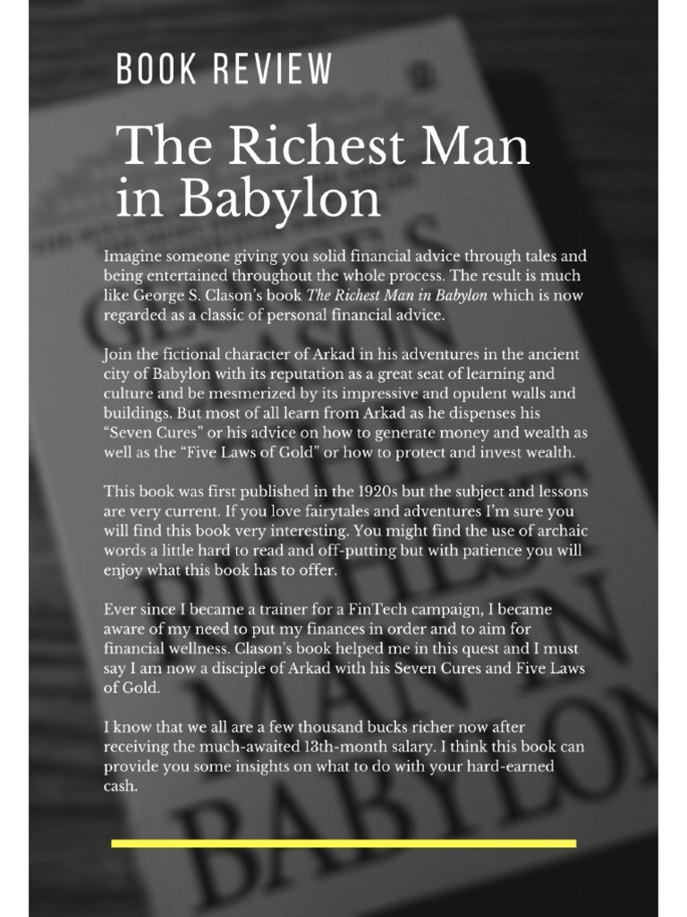 1 The Richest Man in Babylon PDF PDF