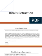Rizals Retraction PDF