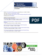 Chemical Kinetics. The Temperature Dependence of The Energy of Activation. The Entropy and Free Energy of Activation PDF