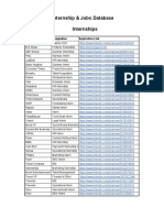 Internship & Fresher's Job Database PDF