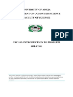 CSC 102 Introduction To Problem Solving PDF
