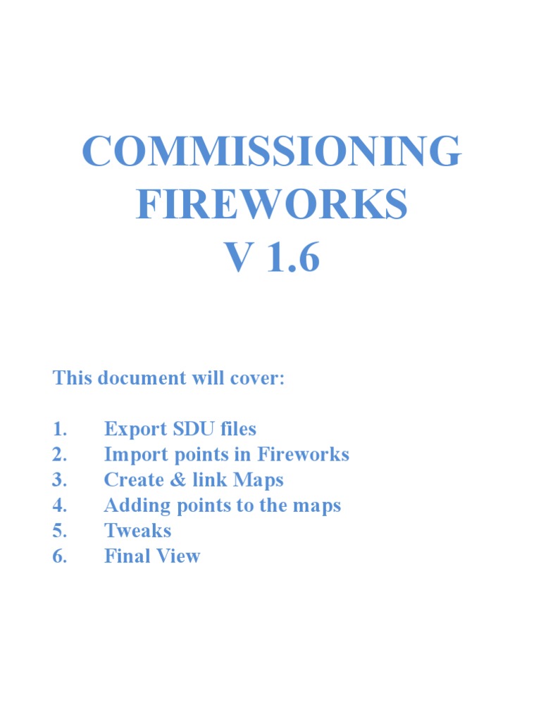 Fireworks Commissioning Guide V1.6 | PDF | Computing | Software