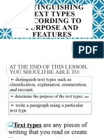 WEEK 1 - Distinguishing Text Types According To Purpose and Features