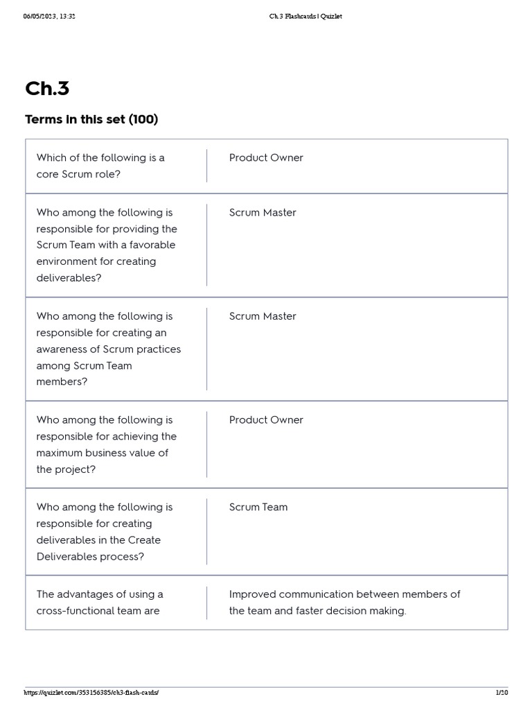 ScrumCh 1-Flashcards | PDF | Computers