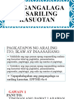 WEEK 1 - Pangangalaga Sa Sariling