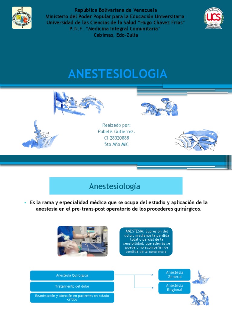 ANESTESIOLOGIA PDF Anestesia Cuidado de la salud