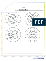 Subtraction Circle Drill Worksheet PDF