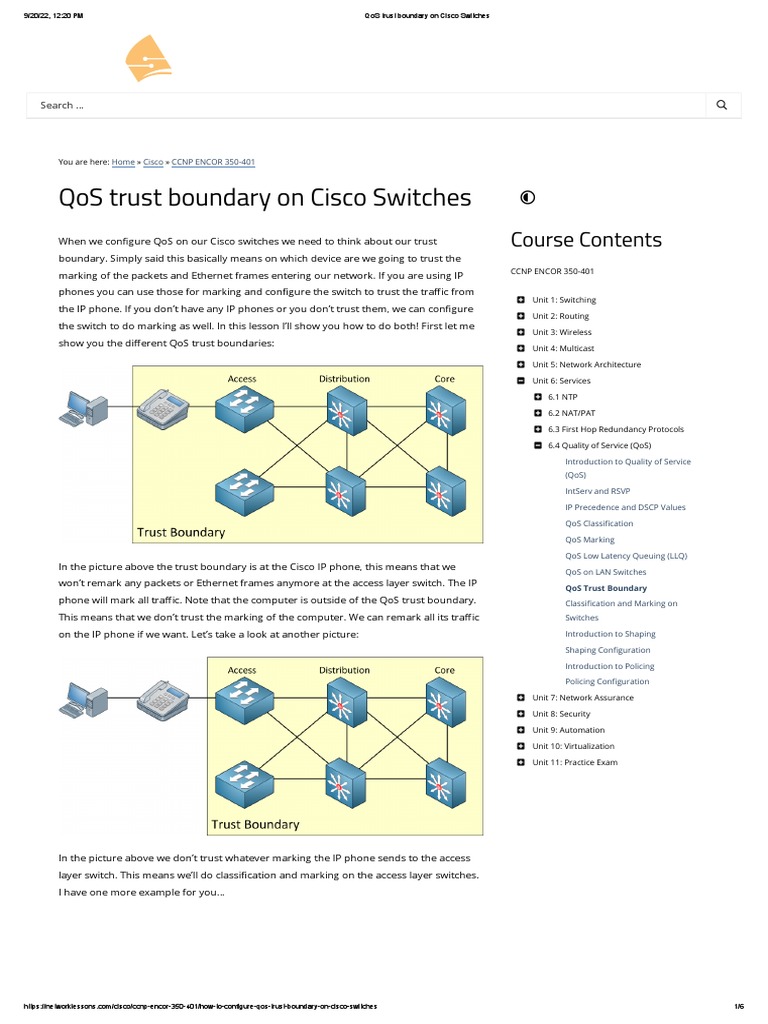 QoS Trust Boundary On Cisco Switches PDF