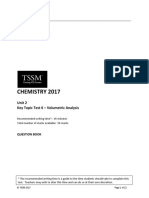 2017 Unit 2 Chemistry KTT 6 Volumetric Analysis - Question Book