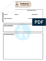 Pediatric HX Case Sheet PDF