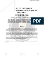 To Study On Customer Satisfaction Towards Services Provided by ICICI Bank Ijariie14429