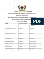 Makerere University Water Resources Engineering Group Assignment