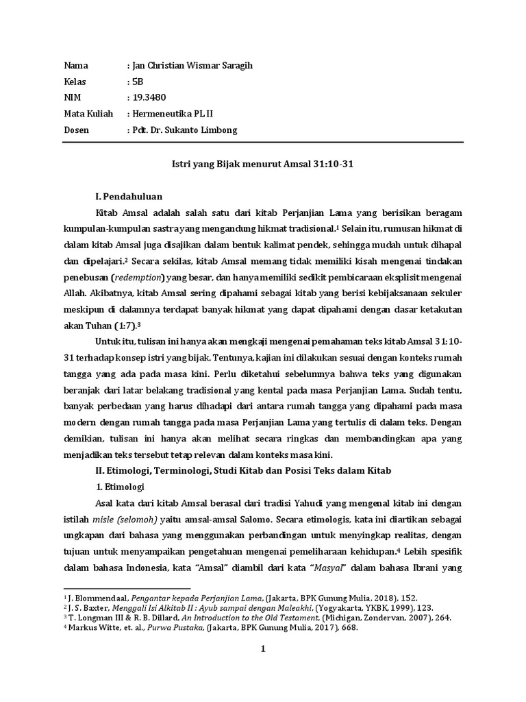 Hermen PL Amsal 31 Jan Saragih PDF | PDF | Agama & Spiritualitas