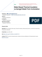 Silica Aerogel Thermal Insulation