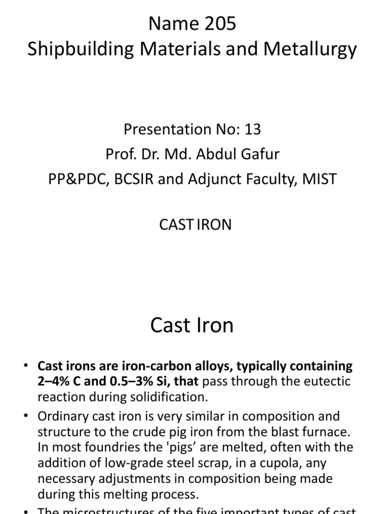 Presentation13 Cast Iron PDF PDF