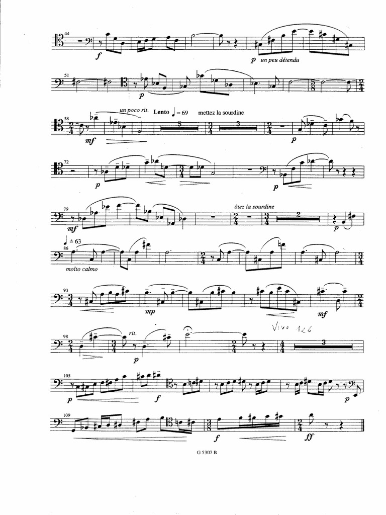 Castérède, Jacques Jeux d'Intervals. Trombón (2) PDF