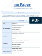 One Pager Doc in Black and White Blue Light Blue Classic Professional Style PDF