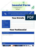 Testimonial Professional Doc in Light Green Dark Blue Playful Abstract Style PDF