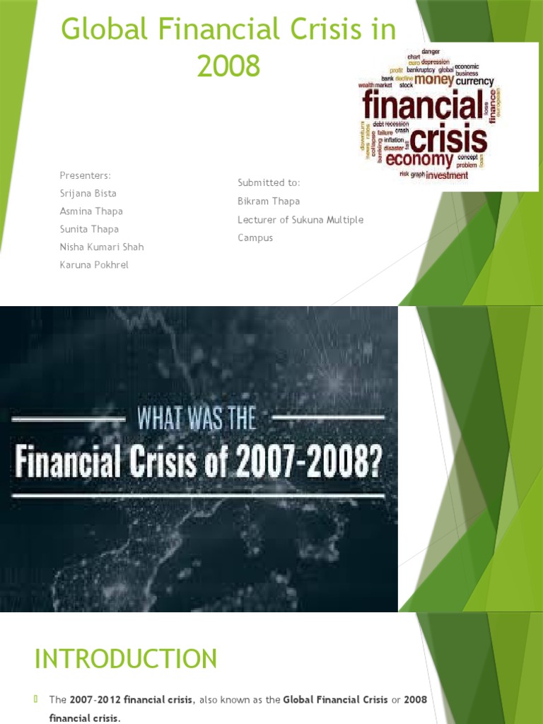 Impact of the 2008 Global Financial Crisis | PDF | Great Recession ...