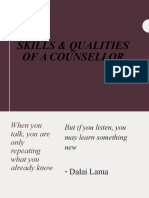 Skills and Qualities of A Counsellor
