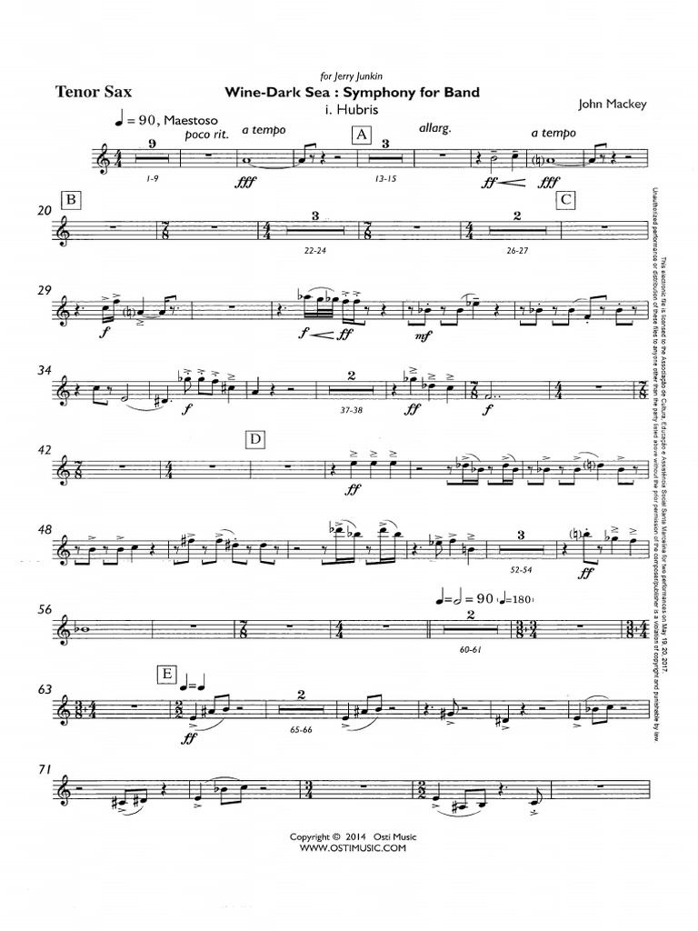 20.WineDark Sea Sax Tenor PDF PDF