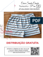 Moldes Cueca Samba Canção tamanhos P a GG