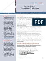 Resumo Eficácia do desenvolvimento profissional do professor