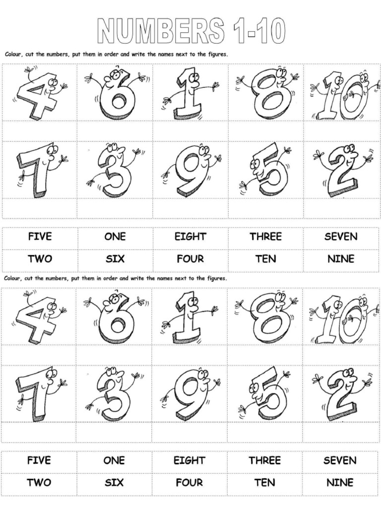 Numbers Cut and Paste | PDF