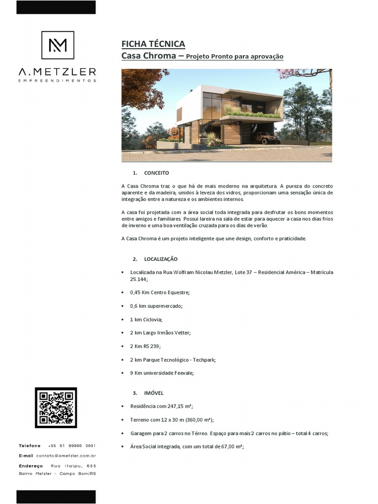 Memorial Descritivo Casa Chroma | PDF