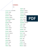 Paises y Nacionalidades PDF