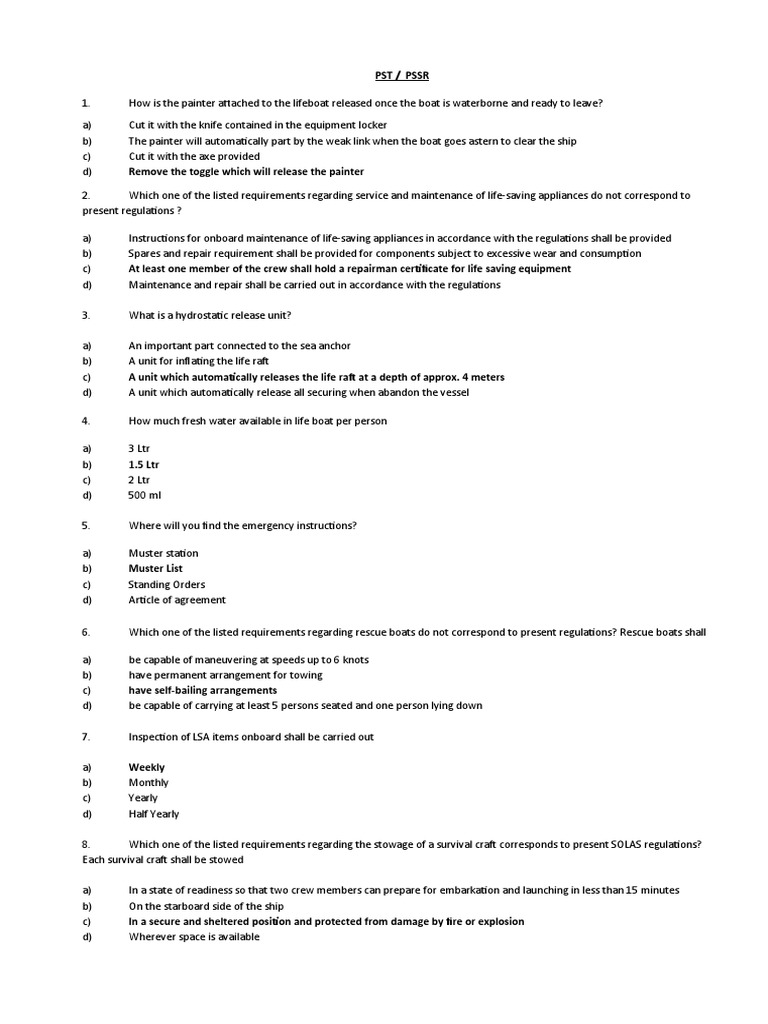 PST & PSSR 1 | PDF