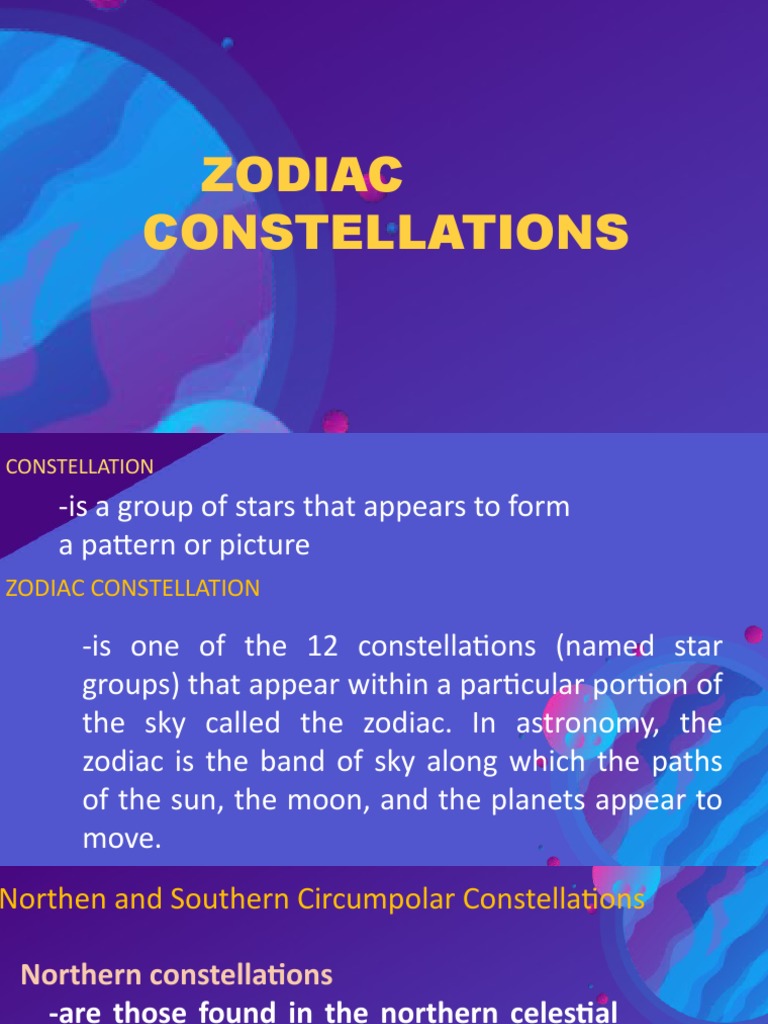 Zodiac Constellations | PDF