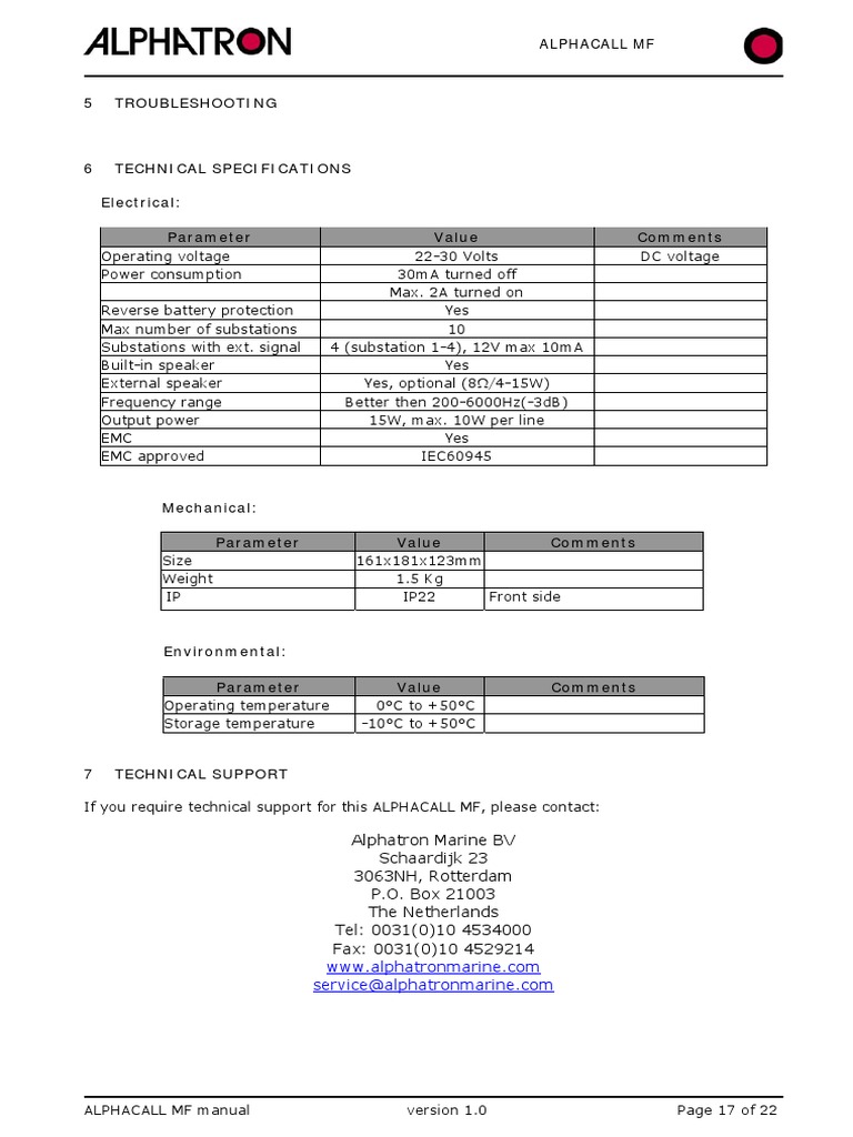 201-Intercom Alphatron AlphaCall MF InstallOper Manual 3-6-2008-17-19 ...