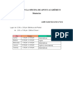 Mentorías Horarios