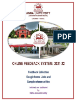 AU UD IQAC Feedback System 2021-22 - Online Google Forms - 15.12.2022 PDF