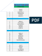 Grade 1a PTM Time Slot